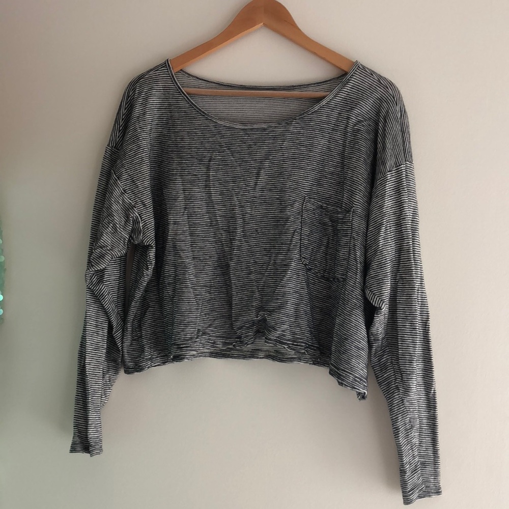 American apparel stripped crop top